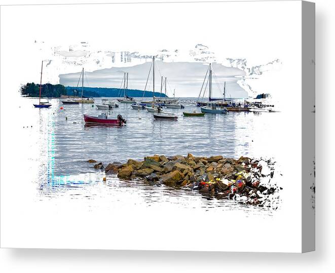 Acadia Canvas Print featuring the photograph Moorings 2 by John M Bailey