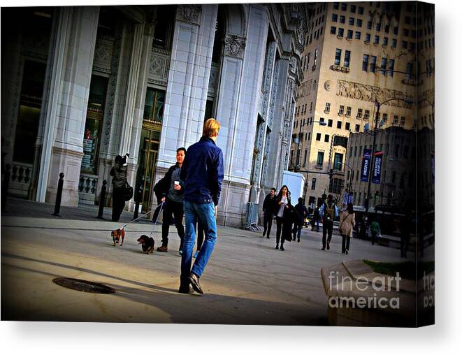America Canvas Print featuring the photograph Morning Vibe - City of Chicago by Frank J Casella