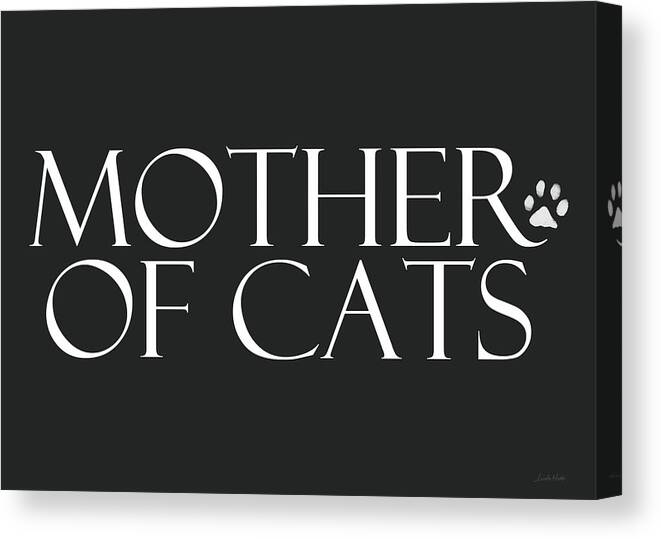 Cat Canvas Print featuring the digital art Mother of Cats- by Linda Woods by Linda Woods