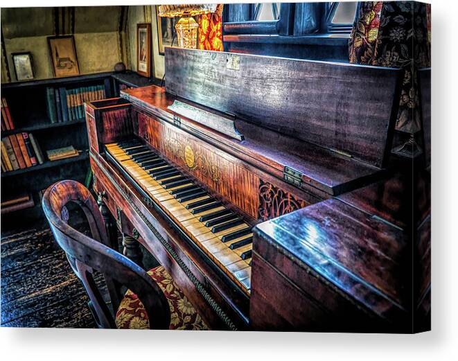 Beauport Canvas Print featuring the photograph Music Room in Beauport by Lilia S
