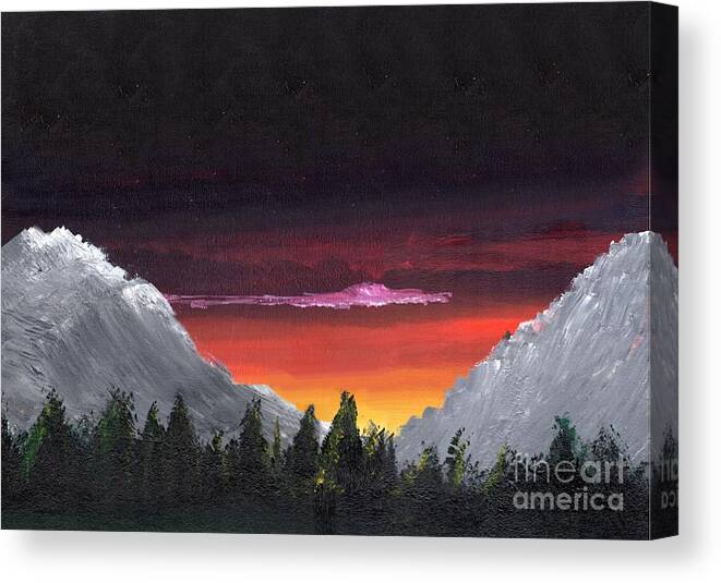 Acrylic Canvas Print featuring the painting Nightfall by Bill Richards
