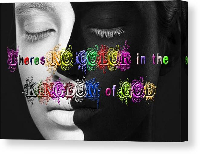 Color Canvas Print featuring the digital art NO Color by Kelly M Turner
