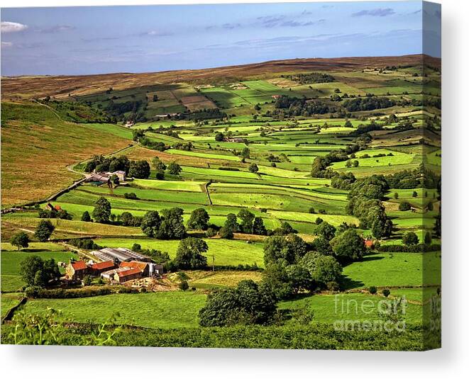 Yorkshire Landscape Canvas Print featuring the photograph North York Moors countryside by Martyn Arnold