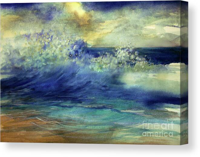 Ocean Canvas Print featuring the painting Ocean by Allison Ashton