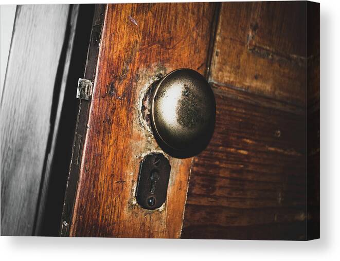 Door Canvas Print featuring the photograph Open to the past by Troy Stapek