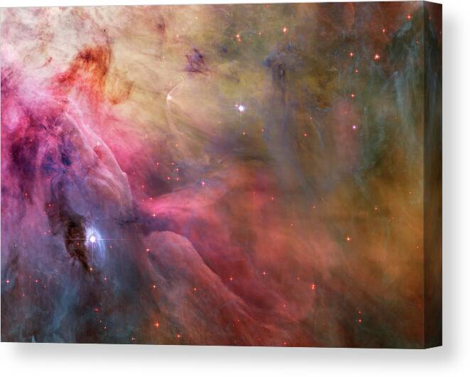 Hubble Space Telescope Canvas Print featuring the photograph Orion Nebula M42 by Mark Kiver