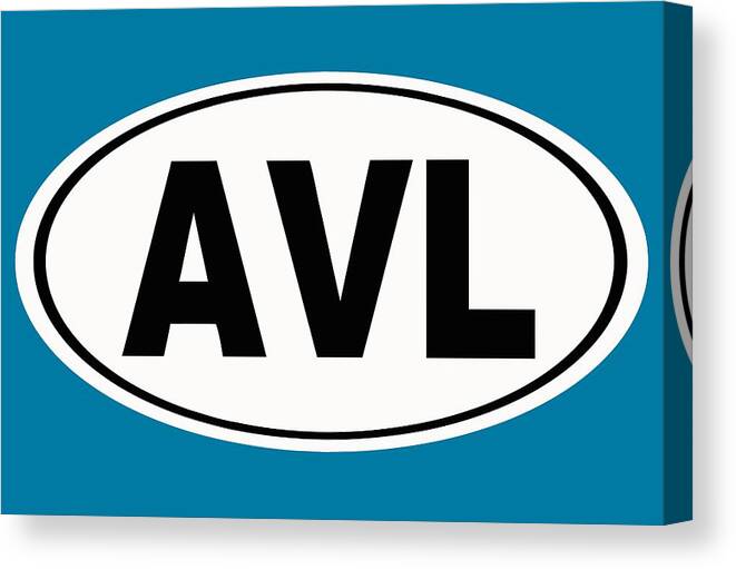 Avl Canvas Print featuring the photograph Oval AVL Asheville North Carolina Home Pride by Keith Webber Jr
