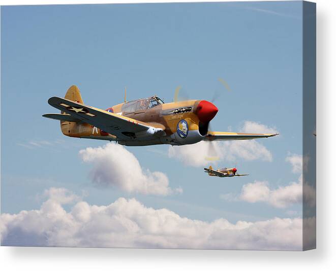 Aircraft Canvas Print featuring the photograph P40 Warhawk by Pat Speirs