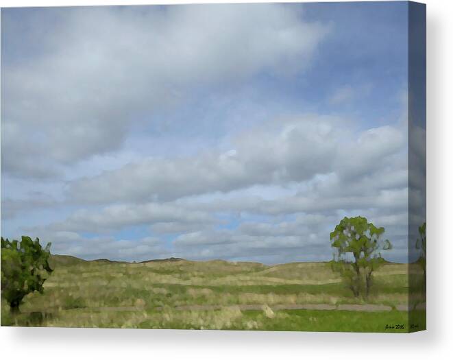 South Dakota Canvas Print featuring the photograph Painted Plains by JoAnn Lense