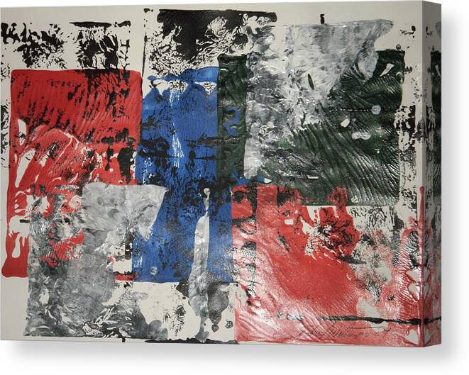 Abstract Canvas Print featuring the painting Paper Target by Edward Wolverton