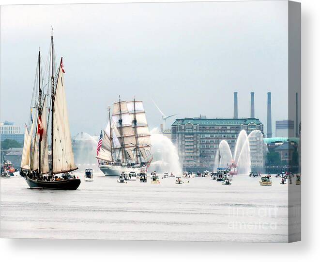 Parade Of Sails Canvas Print featuring the photograph Parade of Sails by Janice Drew