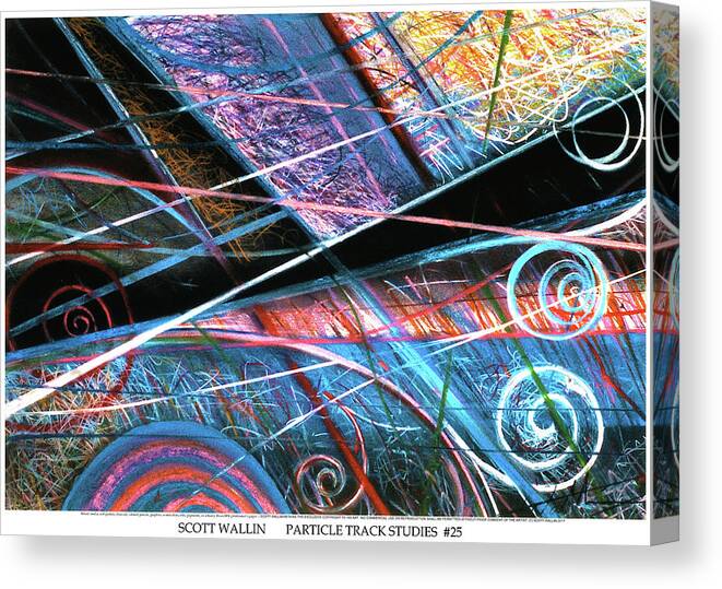A Bright Canvas Print featuring the painting Particle Track Study Twenty-five by Scott Wallin