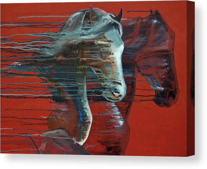 Horse Canvas Print featuring the painting Peace And Justice by Jani Freimann