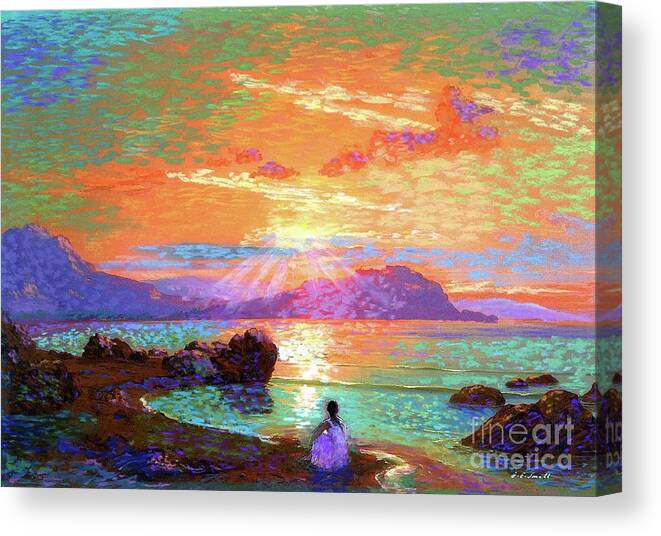 Meditation Canvas Print featuring the painting Peace be Still Meditation by Jane Small