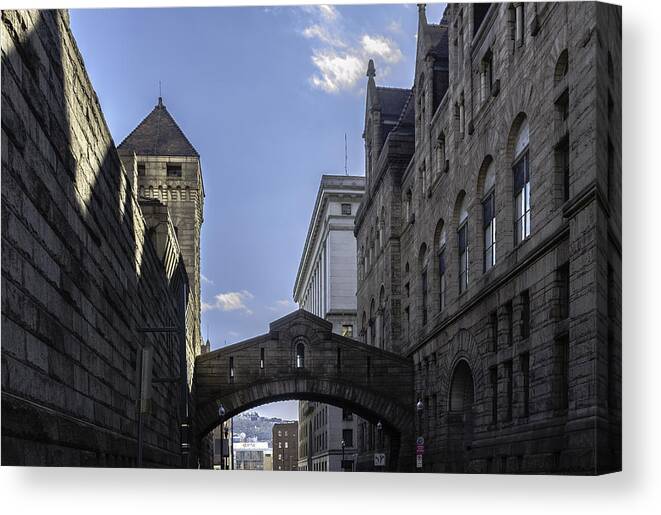 Pittsburgh Canvas Print featuring the photograph Pittsburgh Bridge of Sighs by Steven Richman