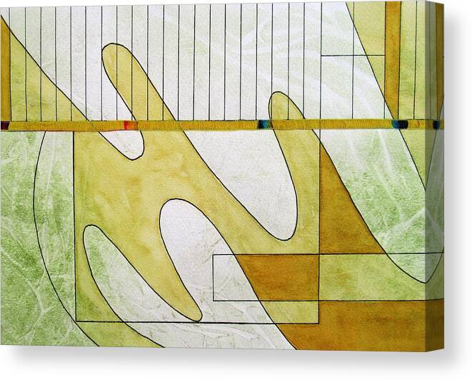Abstract Canvas Print featuring the painting Playing the Piano with Jerry by Louise Adams