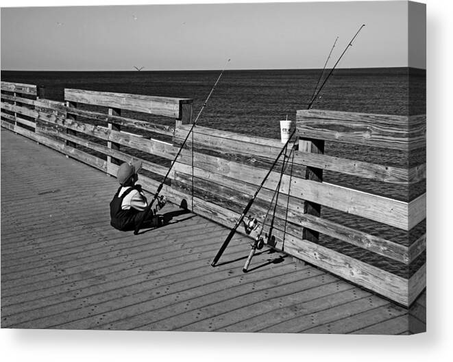 Pier Canvas Print featuring the photograph Praying For The Big One by Debbie Oppermann