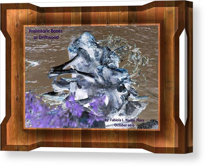 Prehistoric Canvas Print featuring the photograph Prehistoric Bones or Driftwood by Fabiola L Nadjar Fiore