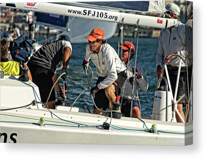 J/105 Canvas Print featuring the photograph Professional Sailor by Ed Broberg