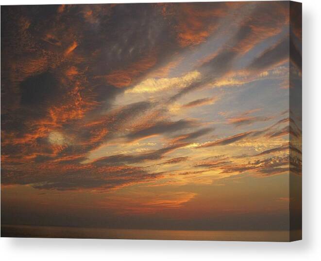 Sunset Canvas Print featuring the photograph Purple Sky by Margaret Vargas