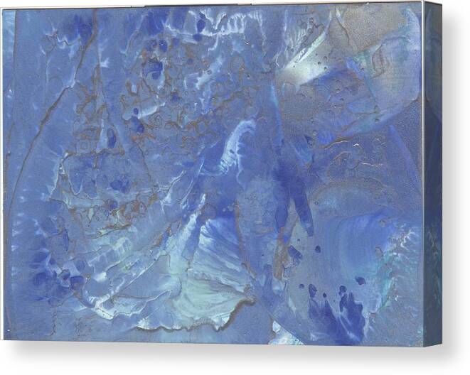 Encaustic Canvas Print featuring the painting Quantum Joy by Cathy Minerva