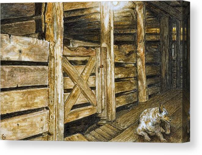 Western Paintings Canvas Print featuring the painting Quiet Solitude by Traci Goebel