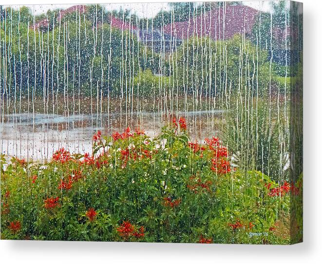Rain Canvas Print featuring the photograph Rainy Day by T Guy Spencer