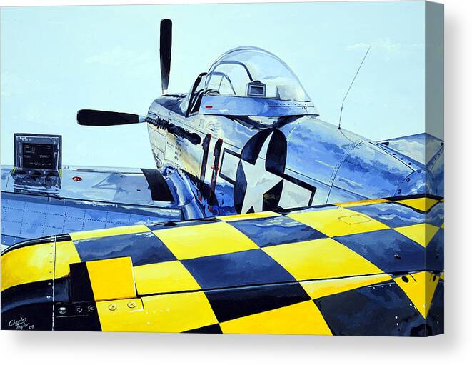 Reflection Canvas Print featuring the painting Reflection by Charles Taylor