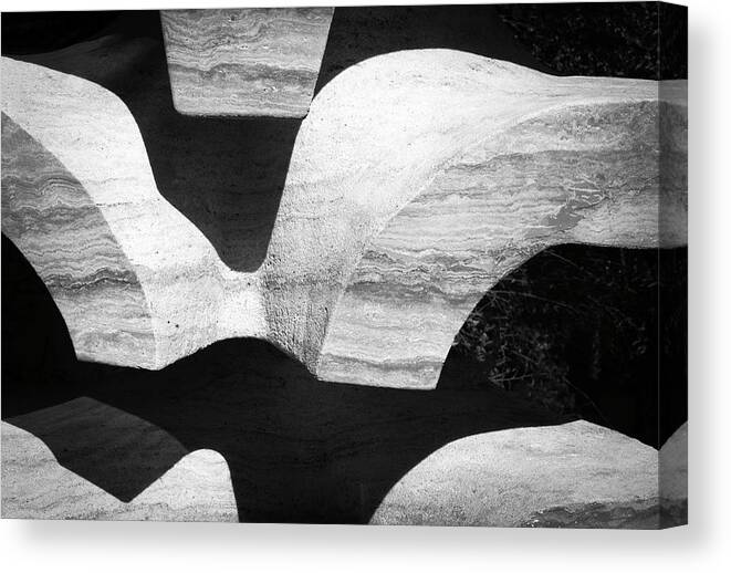 Rock Canvas Print featuring the photograph Rock And Shadow by Catherine Lau