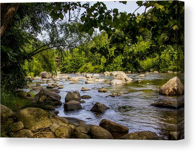 River Canvas Print featuring the photograph Rocky Broad River by Allen Nice-Webb