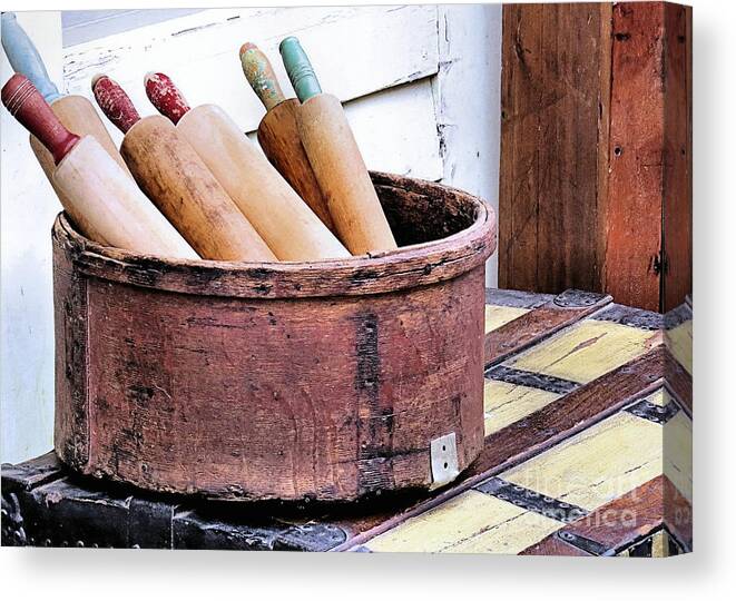 Rolling Pins Canvas Print featuring the photograph Rolling Pins by Janice Drew
