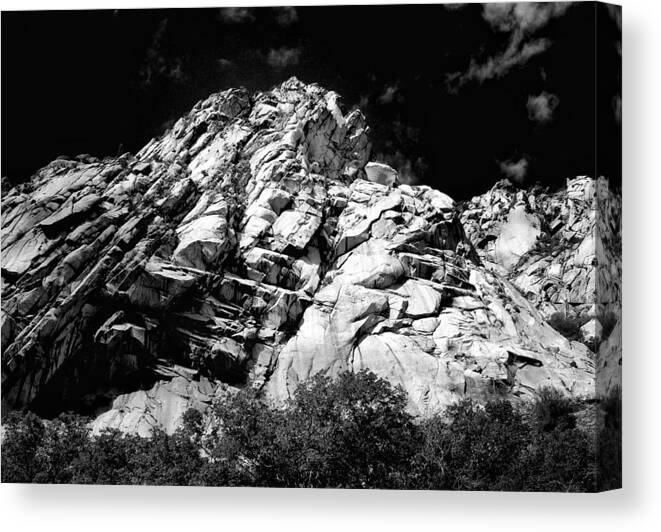 Rugged Canvas Print featuring the photograph Rugged in Black And White by Buck Buchanan