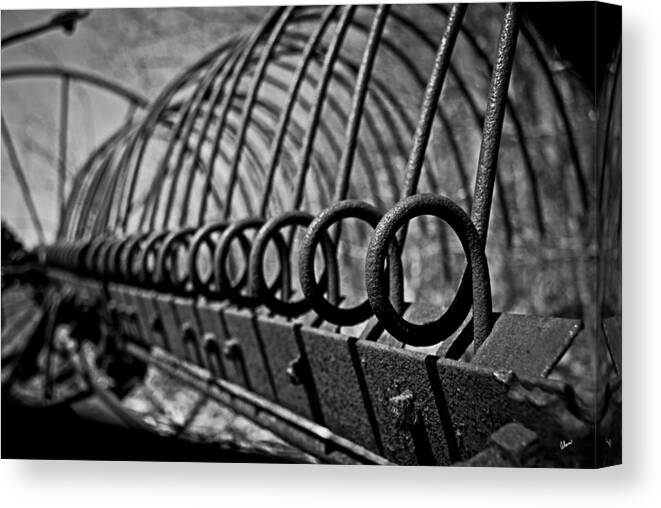 Up Close Canvas Print featuring the photograph Rusty Old Hay Rake by Alana Ranney