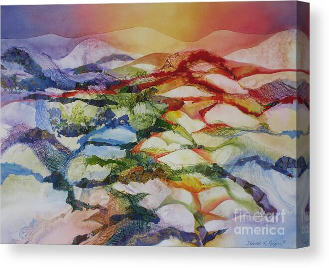 Landscape Canvas Print featuring the painting Sahara by Deborah Ronglien