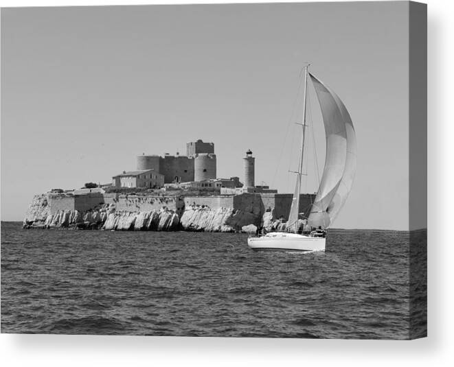 Marseille Canvas Print featuring the photograph Sailing Boat Nautical 4 by Jean Francois Gil