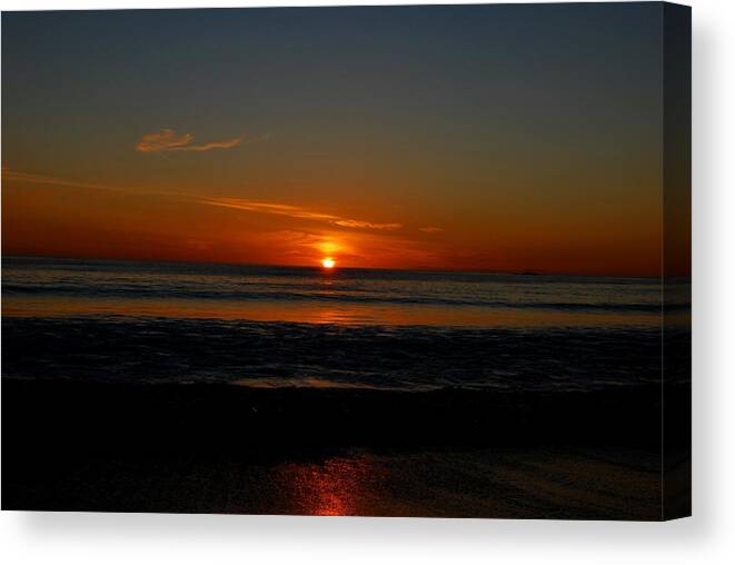 Beach Canvas Print featuring the photograph San Clemente Beach Sunset by Matt Quest