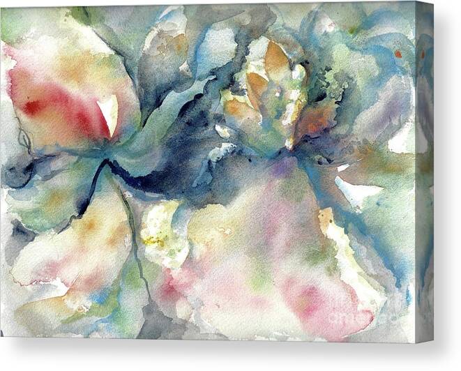 September Birthday Canvas Print featuring the painting Sapphire Bloom by Francelle Theriot