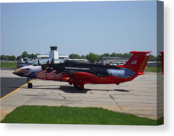 Airplane Canvas Print featuring the photograph Screaming by Jim Simms