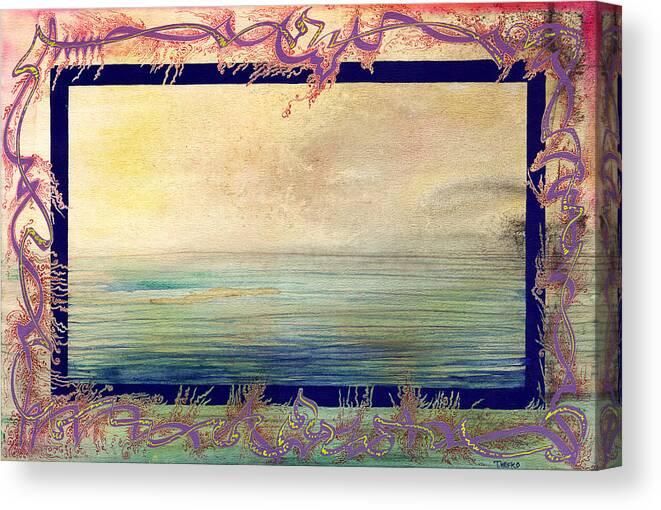 Abstract Canvas Print featuring the painting Seanic Wander by Tom Hefko