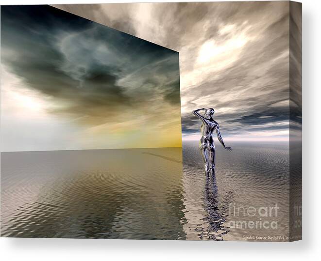 Bryce Canvas Print featuring the digital art Searching by Sandra Bauser