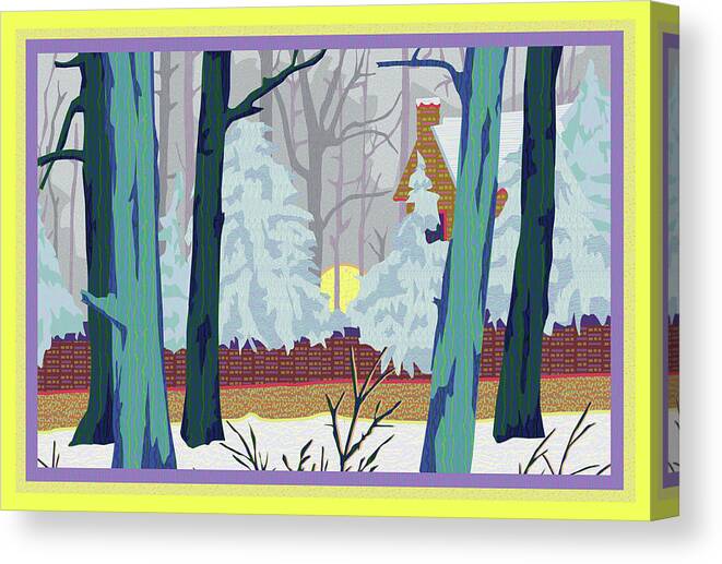Sewanee Canvas Print featuring the digital art Sewanee Winter by Rod Whyte