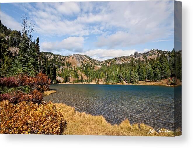 Autumn Canvas Print featuring the photograph Sheep Lake in the Fall by Jeff Goulden