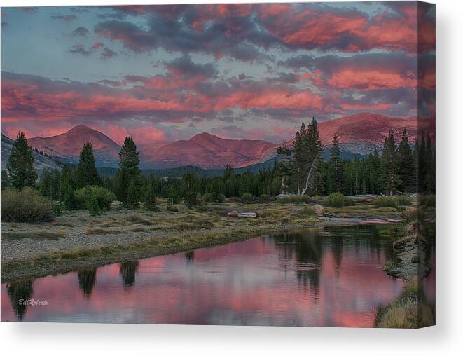 High Sierra Canvas Print featuring the photograph Sierra Alpenglow by Bill Roberts