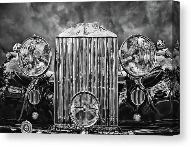 Rolls Royce Canvas Print featuring the photograph Silver Rolls Royce by Aleksander Rotner