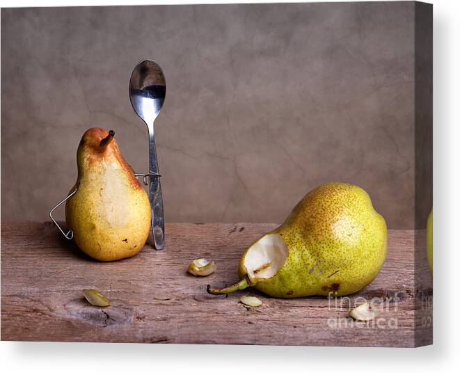 Pear Canvas Print featuring the photograph Simple Things 14 by Nailia Schwarz