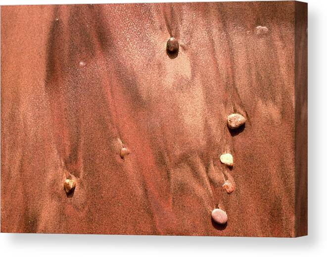 Abstract Canvas Print featuring the photograph Small Stones And Sand Two by Lyle Crump