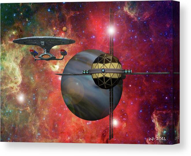 Star Trek Canvas Print featuring the digital art Spaceliner Opulence by J Carrell Jones