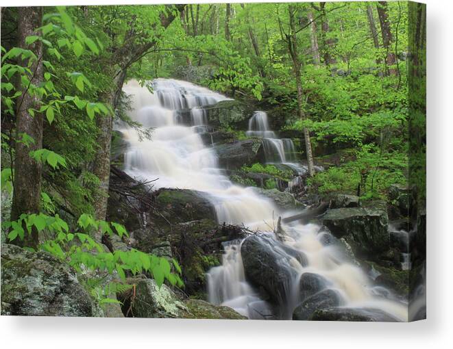 Waterfall Canvas Print featuring the photograph Spirit Falls Royalston Massachusetts by John Burk