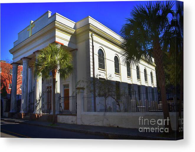 Scenic Tours Canvas Print featuring the photograph St. Marys Roman Catholic, Charleston by Skip Willits