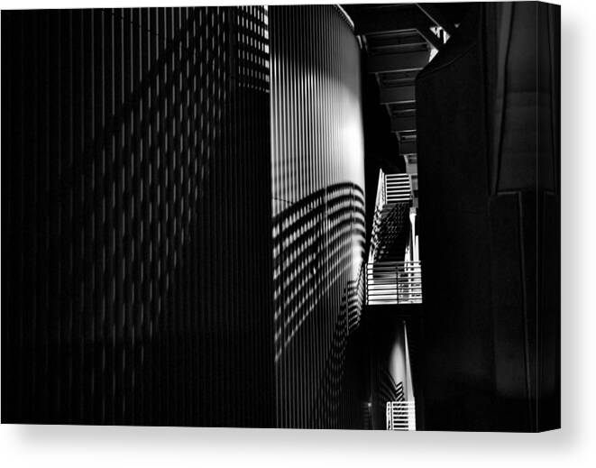 Las Vegas Canvas Print featuring the photograph Stairway into Darkness by Deborah Penland